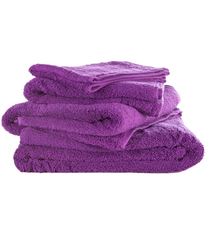 Toallas algodón color berenjena