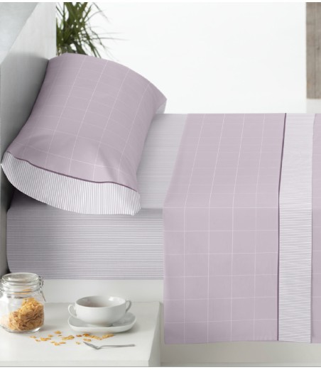 Juego de cama algodón cleo rosa