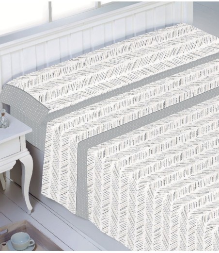 juego de sábanas 50% algodón Idalia gris